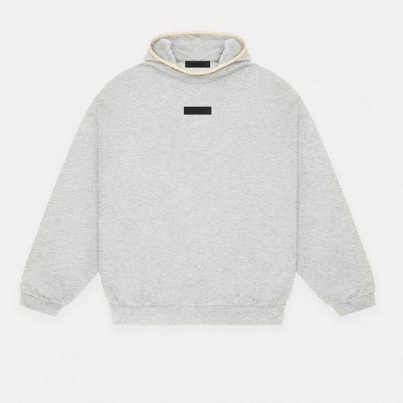 Kids Fear of God Essentials Light Heather Grey Hoodie size 8 NWT - Picture 1 of 6